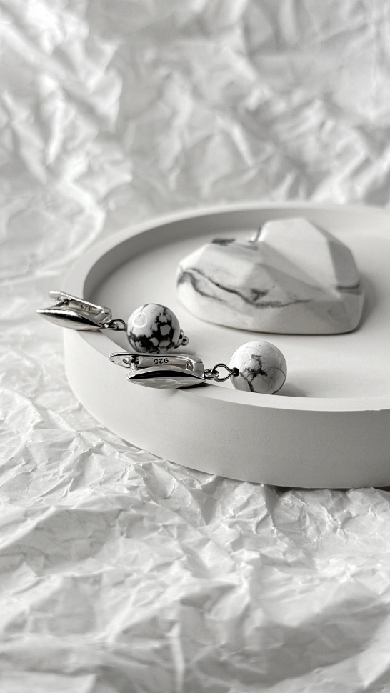 Серьги из кахолонга