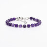 Браслет из аметиста «Кубики» (Серебро)