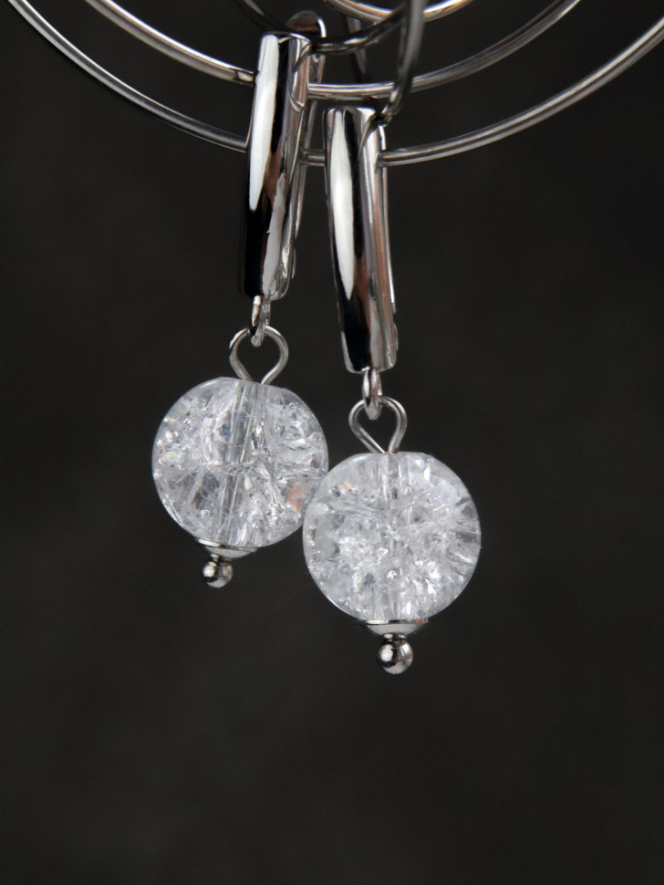 серьги сахараный кварц